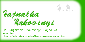 hajnalka makovinyi business card